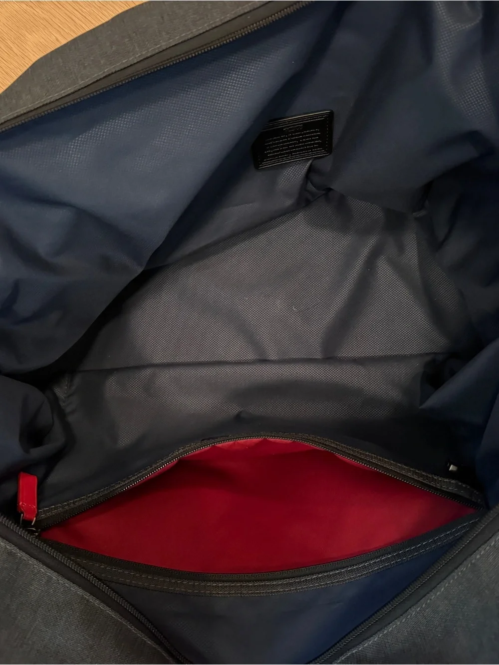 Tumi Navy and Charcoal Travel Duffel
